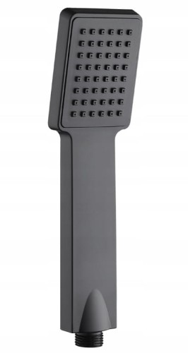 Słuchawka natryskowa prysznicowa czarna matowa prostokątna Orca