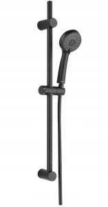 Zestaw natryskowy na drążku 3-funkcyjny czarny prysznicowy ścienny Cento