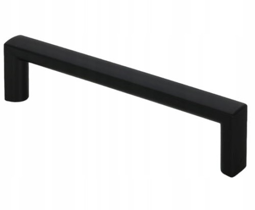 Uchwyt do mebli do szafek czarny mat kwadratowy 10,3 cm