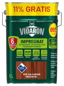 Vidaron impregnat powłokotwórczy 5L palisander królewski ochronno-dekoracyjny