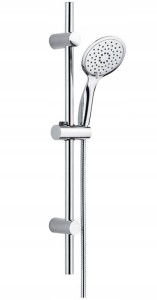 Laveo Zestaw prysznicowy natryskowy na drążku chrom 3 strumieniowy Fino