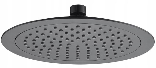 Deszczownica górna czasza prysznicowa 24 cm uniwersalna czarna okrągła