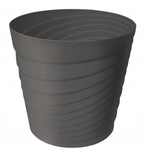 Osłonka dekoracyjna plastikowa szary mat Swing 18x16,8 cm