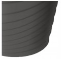 Osłonka plastikowa antracyt ozdobna na kwiaty 14x12,8 cm