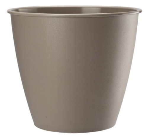Doniczka dekoracyjna plastikowa beżowa Azalia 15x14 cm