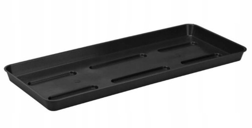 Podstawka pod doniczkę prostokątna plastikowa 60 cm antracyt