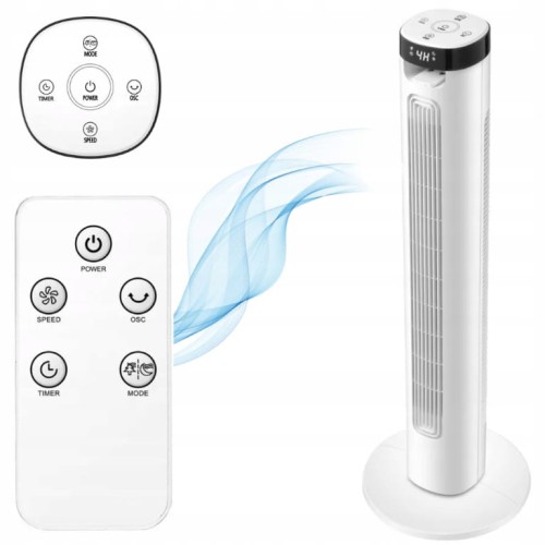 Wentylator kolumnowy podłogowy z pilotem oscylacja 50W