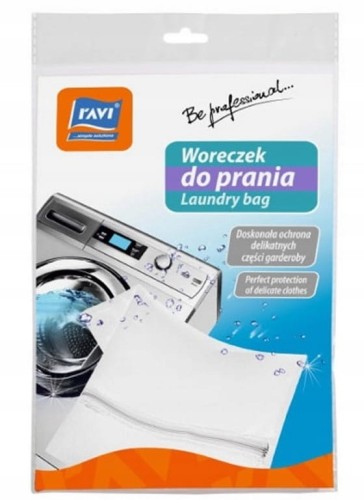 Woreczek do prania na bieliznę bawełniany biały 30x40 cm