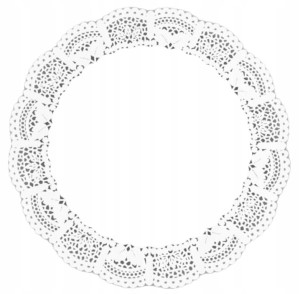 Serwetki okrągłe papierowe 36 cm 12 sztuk 