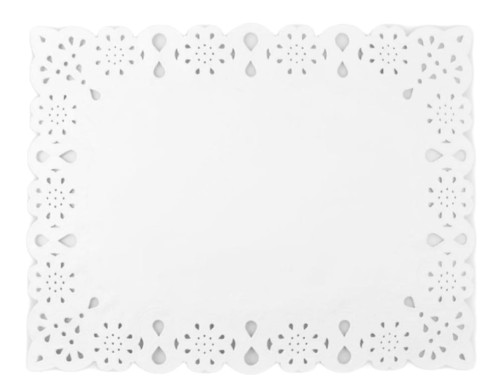 Serwetki prostokątne papierowe 30x40 cm 12 sztuk białe 