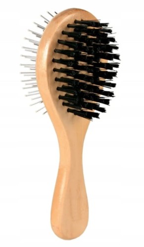 Trixie Miękka szczotka dwustronna dla psa 6x21 cm drewniana