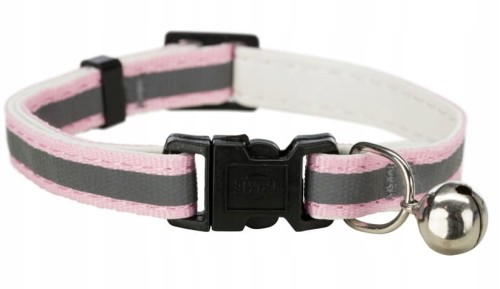 Trixie Obroża z dzwonkiem regulowana dla małych kotów odblaskowa 