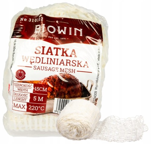 Siatka wędliniarska do pieczenia 15cm/5m