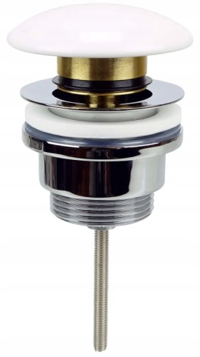 Korek ceramiczny klik-klak umywalkowy 66 mm biały