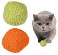 Piłki wełniane z kocimiętką dla kota 4,5 cm 2 sztuki