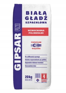Gipsar Gładź szpachlowa biała 20 kg 