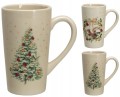 Kubek ceramiczny świąteczny z uchwytem 15 cm