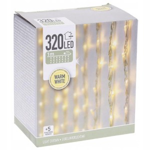 Kurtyna świetlna girlanda  320 LED 1 m barwa ciepła
