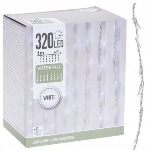 Kurtyna świetlna girlanda zewnętrzna 320 LED 1 m 