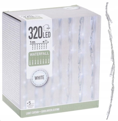 Kurtyna świetlna girlanda zewnętrzna 320 LED 1 m 