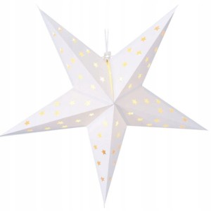 Gwiazda świąteczna papierowa podświetlana 60 cm 