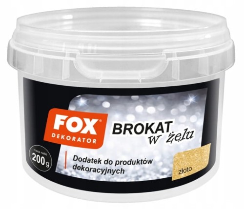 Fox Brokat do farb w żelu 200 g złoty