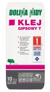 Dolina Nidy Klej gipsowy T 10 kg do mocowania płyt G-K