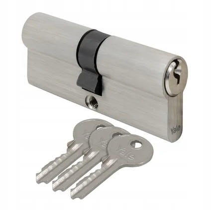 Wkładka do zamka 30/35 mm srebrna satynowa 3 klucze