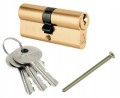 Wkładka do zamka z gałką 45/45 mm Mosiężna + 3 klucze