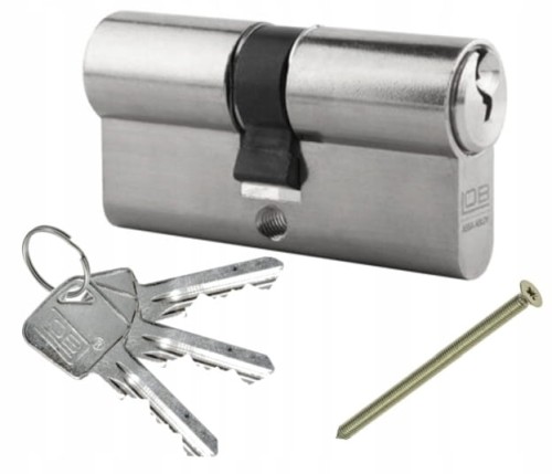 Wkładka do zamka 30/40 mm Nikiel satyna + 3 klucze