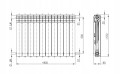 Grzejnik aluminiowy biały 10 elementów 57x80 cm Best
