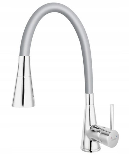 Bateria kuchenna stojąca elastyczna szara chrom Ferro Zumba II