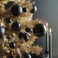 Bombki choinkowe świąteczne 12szt 6cm Czarne