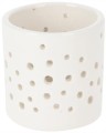 Świąteczny świecznik na tealighty 6 cm porcelanowy biały