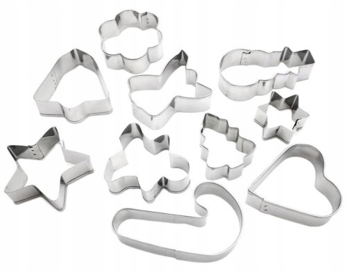 Foremki świąteczne do ciastek pierników 10 sztuk 