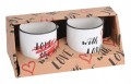 Komplet kubków porcelanowych 2 sztuki 200 ml