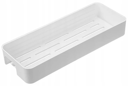Półka łazienkowa ścienna przykręcana biała 4,3x28,6x10,8 cm APO