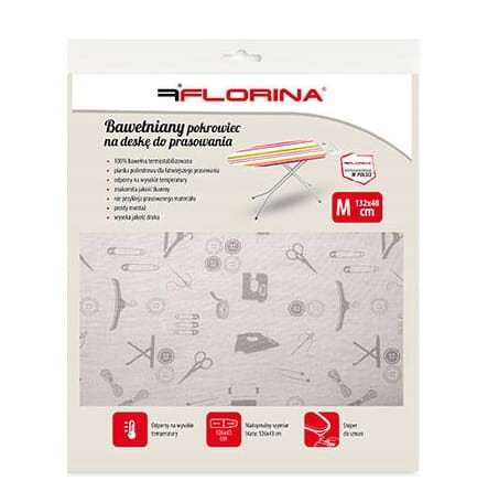 Pokrowiec termoodporny na deskę do prasowania 132x48cm 