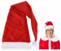 Czapka Świętego Mikołaja 125 cm Czerwona pluszowa