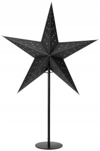 Lampka biurkowa gwiazda 45x13x70cm stołowa czarna