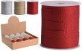 Brokatowa wstążka świąteczna 10mm x 10m błyszcząca 1 sztuka
