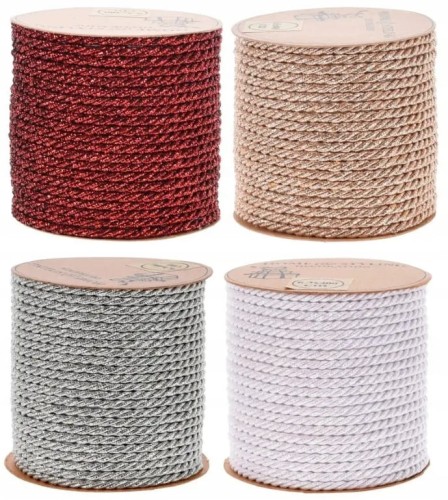 Błyszczący sznurek świąteczny 3mm x 4m 1 sztuka