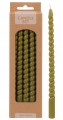 Zestaw 10 świec stołowych 20cm zakręcane cienkie