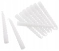 Zestaw 10 mini świec stożkowych stołowych białych 10cm