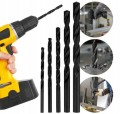 Zestaw wierteł HSS 4-10 mm 5 sztuk do drewna plastiku cienkiego metalu