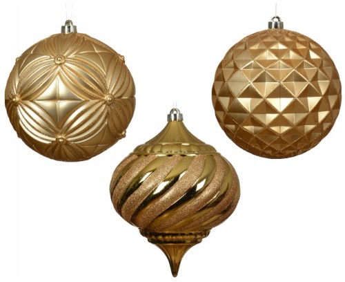 Bombka choinkowa 20cm złota plastikowa 1 szt