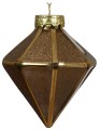 Bombka choinkowa złota w kształcie rombu plastikowa 8x10cm 1szt