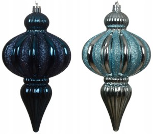 Bombka choinkowa 8,6x15,5cm Zawieszka plastikowa 1 szt