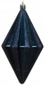 Bombka choinkowa romb niebieska plastikowa 1szt 7,8x14,3cm