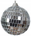 Bombka choinkowa disco kula srebrna 10cm piankowa